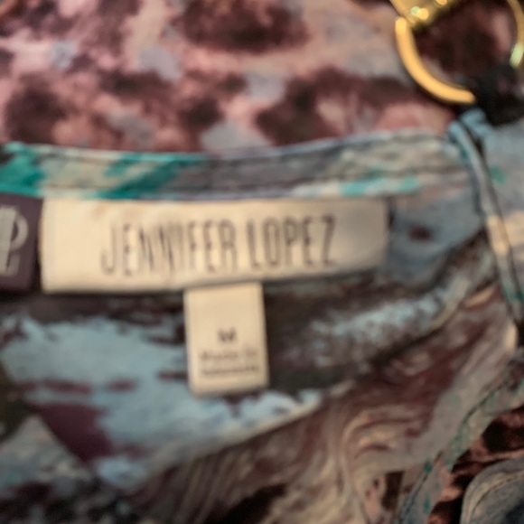 Jennifer Lopez L/S Animal Print Blouse NWOT - Picture 8 of 8